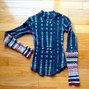 Free People Long Sleeve Thermal Knit Medium M ski lodge